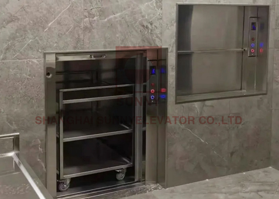 0.4m/S Keuken Voedsel Dumbwaiter Lift Met VVVF Frequency Modulation Technology