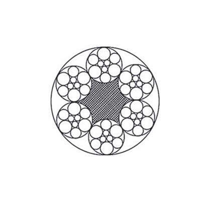 CHINA Stalen Draadkabel 6x7/6x9W, Verzinkt Of Onverzinkt, FC/IWS Kern, 1.8-36mm, 1570-1870 MPa leverancier