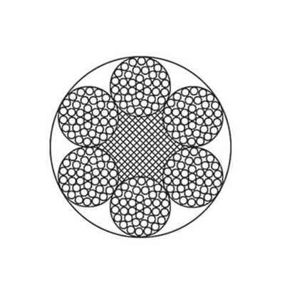 CHINA Elevator Round Steel Wire Rope 6x37, Fiber/Steel Core, Galvanized Surface, 1570-1870MPa For Hoisting leverancier