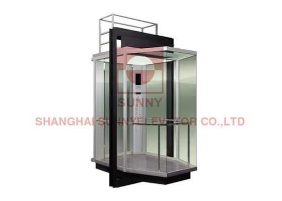 500~1000 kg Rhombus cabin Panorama lift, observatie lift zonder machinekamer