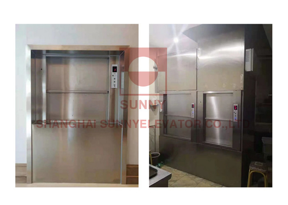 0.4m/S Keuken Voedsel Dumbwaiter Lift Met VVVF Frequency Modulation Technology
