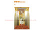 Zachte de Cabinedecoratie van de Verlichtingslift met Titanium Gouden Spiegel/Geëtst met Liftdelen