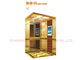 Zachte de Cabinedecoratie van de Verlichtingslift met Titanium Gouden Spiegel/Geëtst met Liftdelen